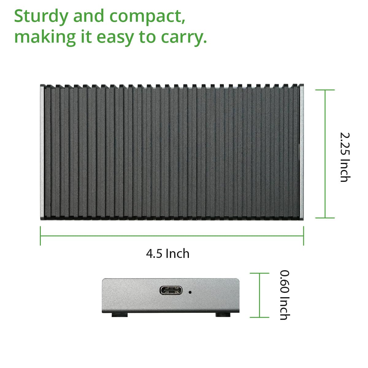 Portable NVMe USB4.0 (USB-C) SSD Ultra Fast External SSD Drive Aluminum Enclosure
