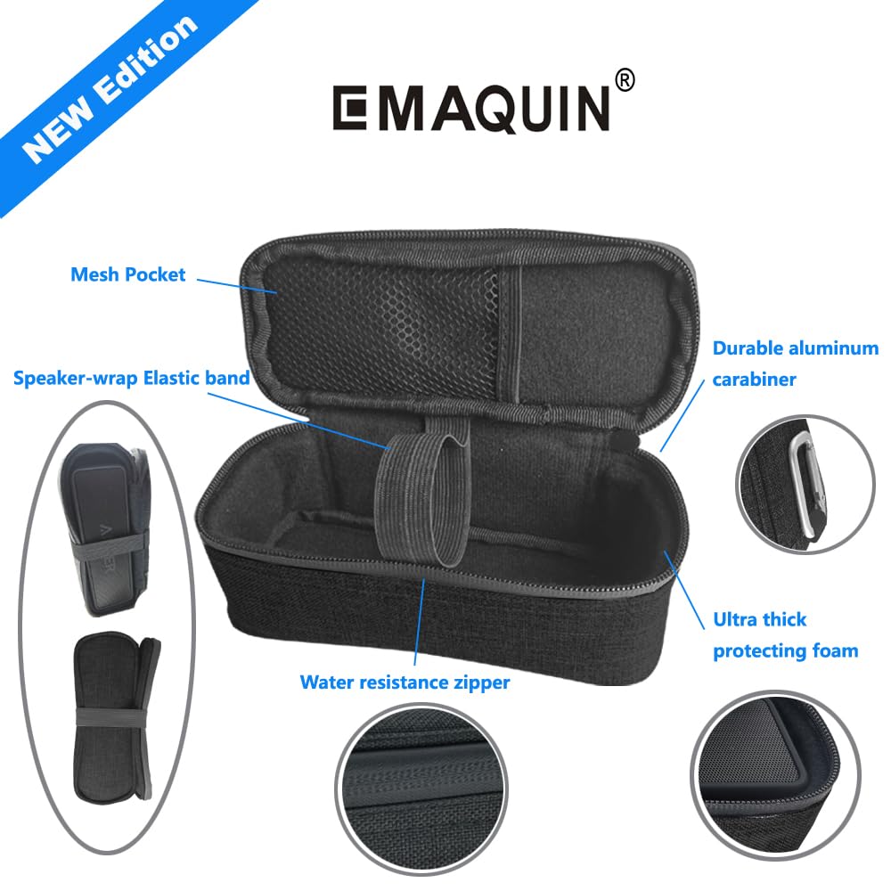 EMAQUIN Travel and Storage Carrying Case Bag for Sonos Roam/Anker Soundcore 3 Bluetooth Speaker(Also fit for Anker Soundcore/Anker Soundcore 2