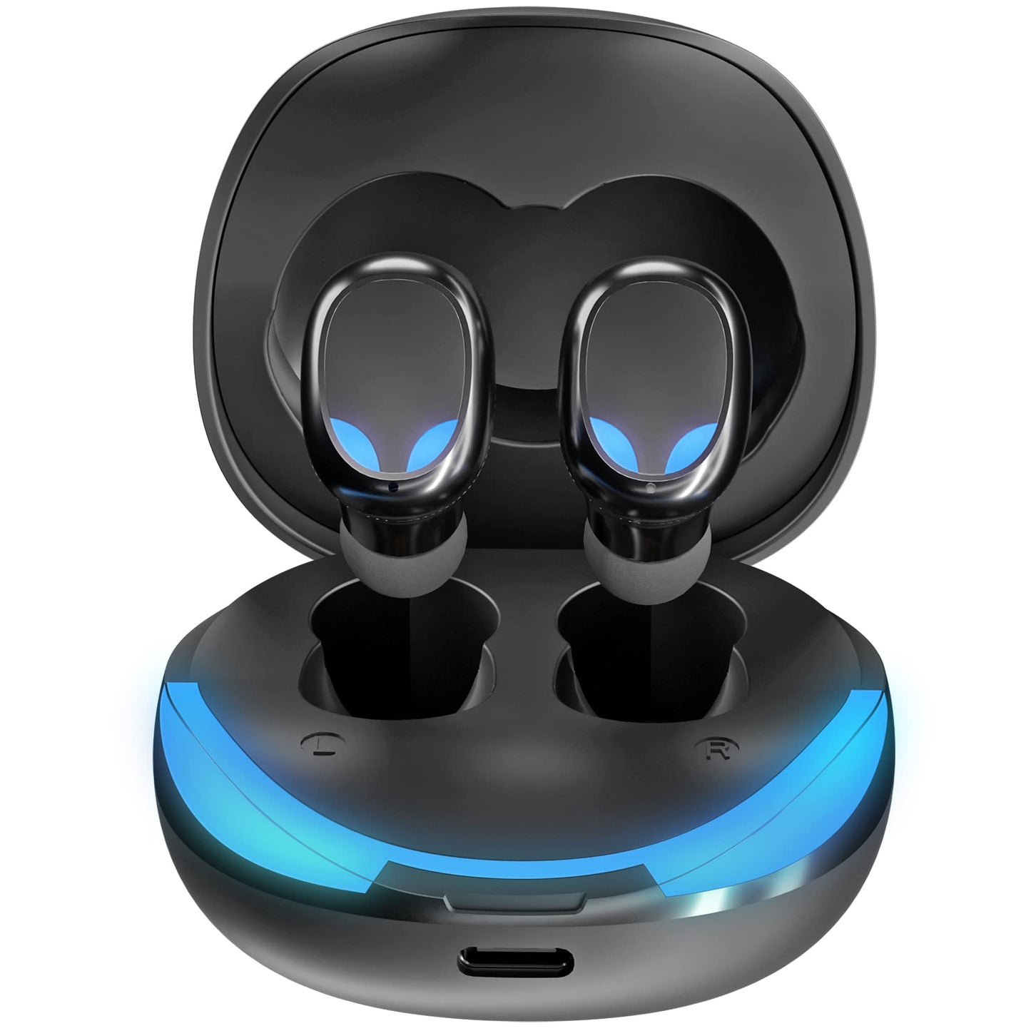 TALK WORKS True Wireless Earbuds - Gaming Headphones Compatible with BT 5.0, Passive Noise Cancellation, Smart Touch Controls, Easy to Connect, USB-C…