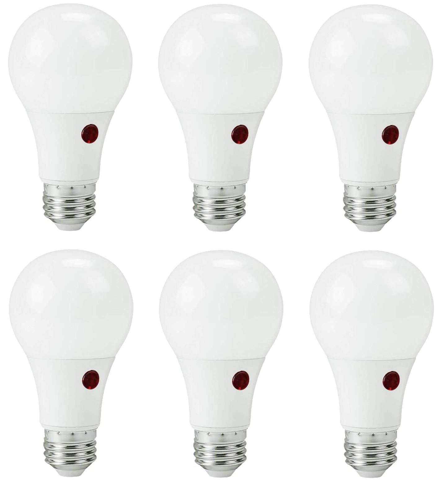 Ciata LED Dusk-to-Dawn Lamp A19 Frosted Light Bulb: 800-Lumen, 2700-Kelvin, 9-Watt (60-Watt Equivalent), E26 Medium Screw Base, Soft White (6 Pack)