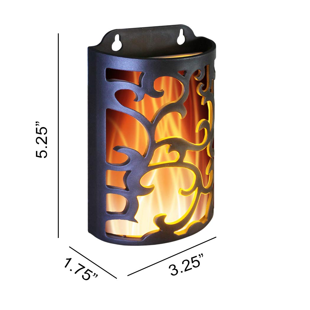 yucanucax Decorative Lanterns with Timer, Candle Light Flameless Candles Indoor/Outdoor Wall Sconces,Flickering Flames Wall Light for Hallway
