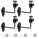 Heavy Duty Camera Wall Mount Bracket, 360 Cam Mount with 1/4 Inch Thread, Metal Security Camera Mounts, Camera Holder for Surveillance Cameras, Solar