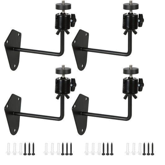 Heavy Duty Camera Wall Mount Bracket, 360 Cam Mount with 1/4 Inch Thread, Metal Security Camera Mounts, Camera Holder for Surveillance Cameras, Solar