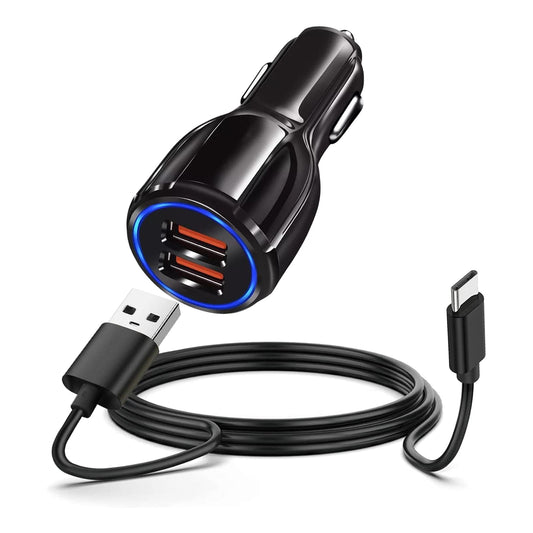 Fast USB Car Type C Charger 30W Adapter for Moto G Power 2025/G Stylus/G Play/G Pure,Edge,Motorola One 5G Ace/Razr, Carplay Cable for iPhone 16E 16 15