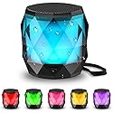 LFS Portable Bluetooth Speaker with Lights, Night Light Wireless Waterproof Speaker Magnetic, 7 Color LED Auto-Changing, Built-in microphone, TWS