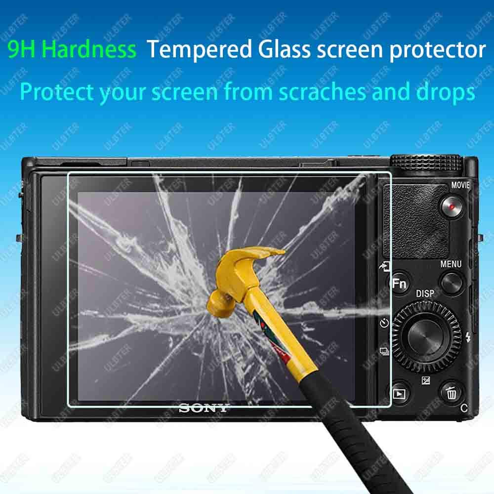 ULBTER Screen Protector for Sony RX100 VII VI V IV III II I RX100M7 M6 Camera [3 Pack], 0.3mm 9H Hardness Tempered Glass Anti-Scrach Anti-Bubble