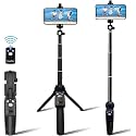 Fugetek 42" Compact Selfie Stick & Tripod, Extendable, Wireless Bluetooth Remote, Lightweight Aluminum, Travel Ready, Compatible with iPhone 14 13 12