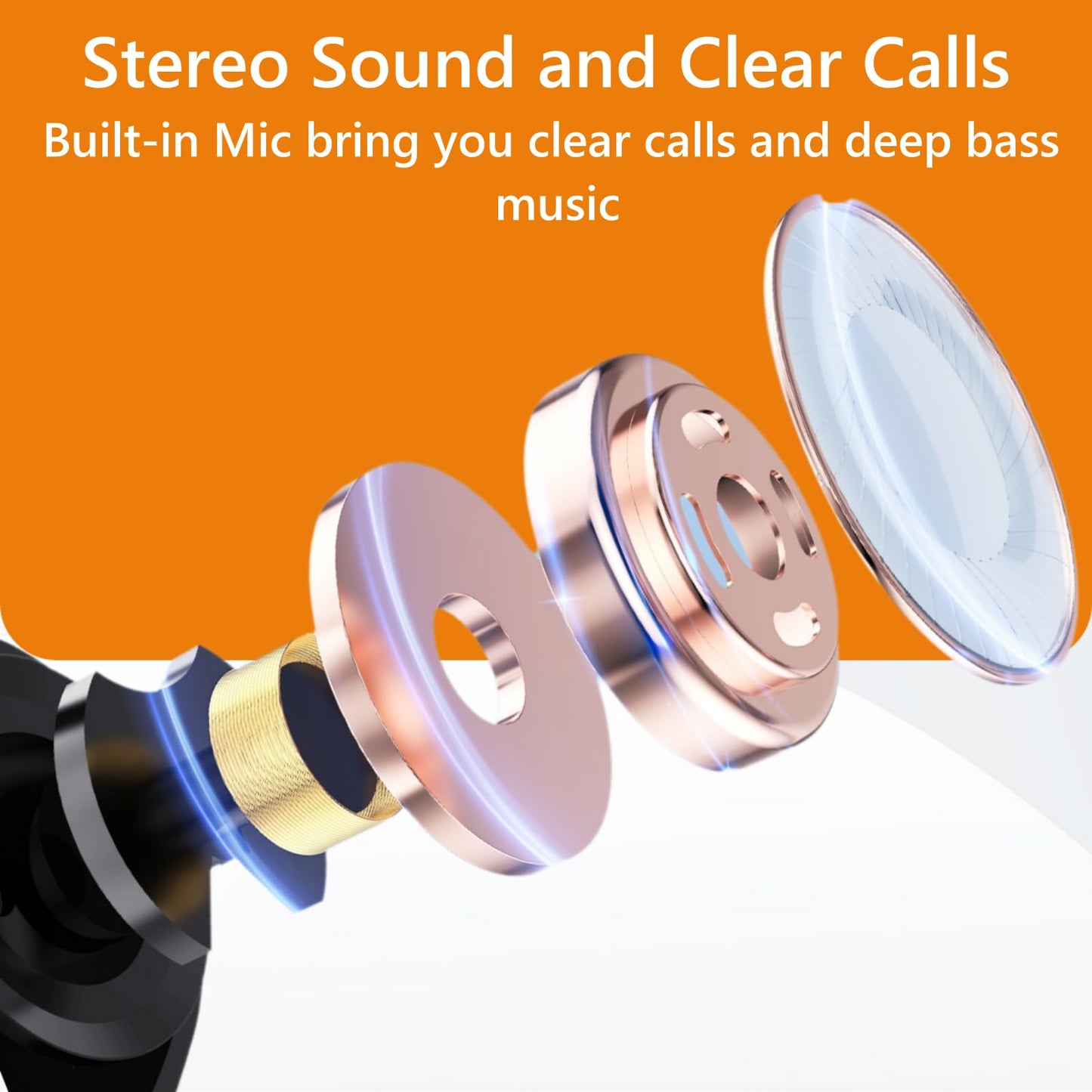 Bluetooth Earbuds Wireless Ear buds Wireless Charging Case Waterproof Headphones Built in Microphone Stereo Bass 64H Playback LED Power Display…