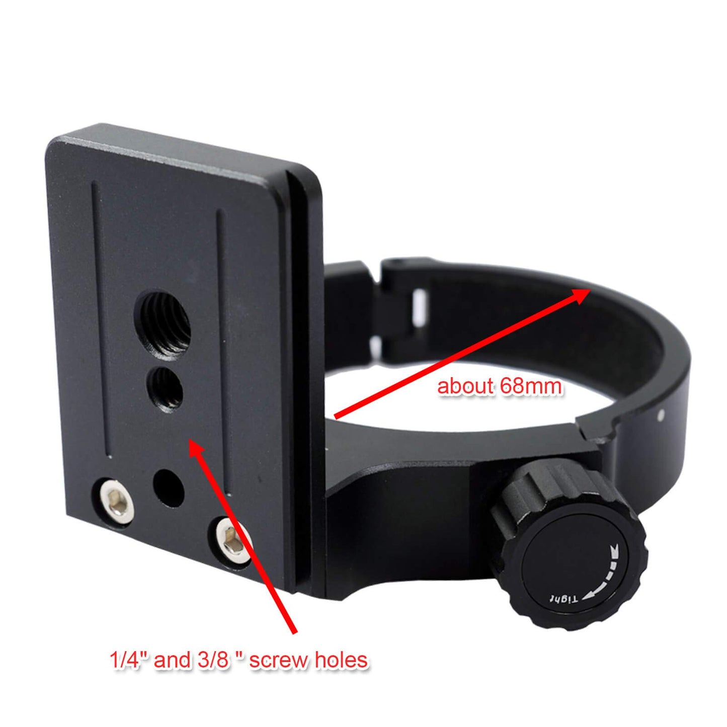 iShoot Improved Lens Collar Tripod Mount Ring for Nikon RT-1 Nikkor AF-S 300mm F/4E PF ED VR & AF-S 70-200mm F/4G ED VR, Bottom Quick Release Plate