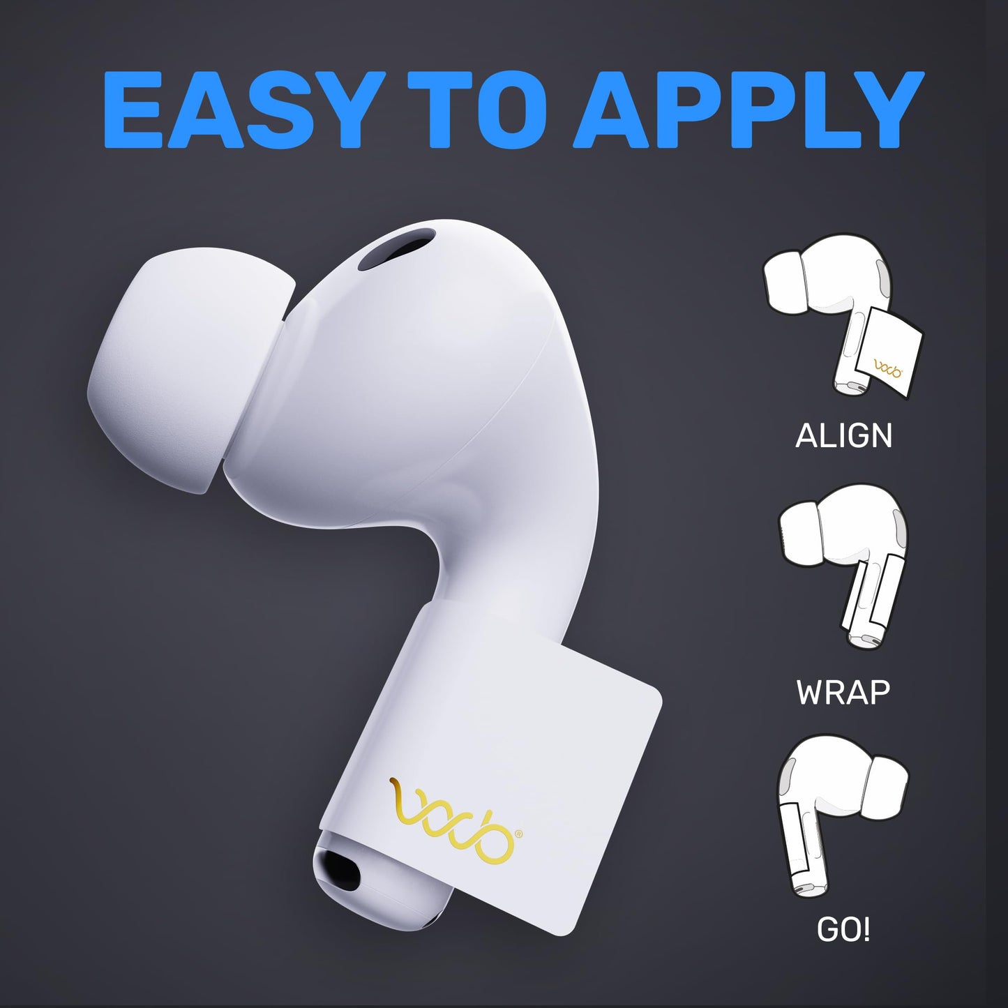 EMF Shield Sticker for AirPods - Lab-Tested Electromagnetic Wave Reduction, Made in USA, Patented for 5G & Wireless Devices, Works with All Short Stem