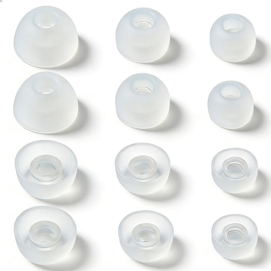 Silicone Ear Tips for Beats Earbuds - Clear Replacement Tips for Studio Buds+, Fit Pro, Solo Buds, 6 Pairs Noise Isolating & Comfortable, Transparent