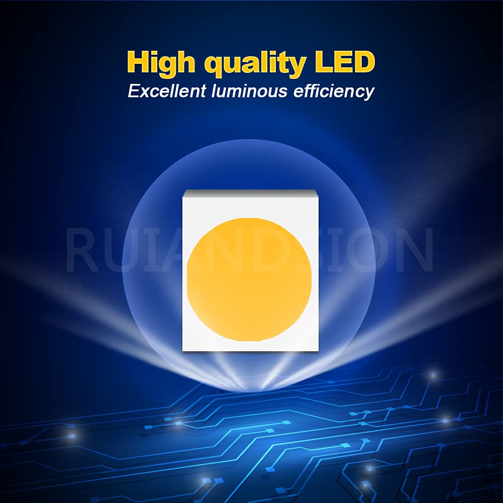 Ruiandsion BA9S LED Bulb 120V AC/DC Miniature Bayonet 9mm BA9s Base 3030 4SMD LED Replacement Bulb for Indicator Pilot Lights,Warm White (Pack of 10)