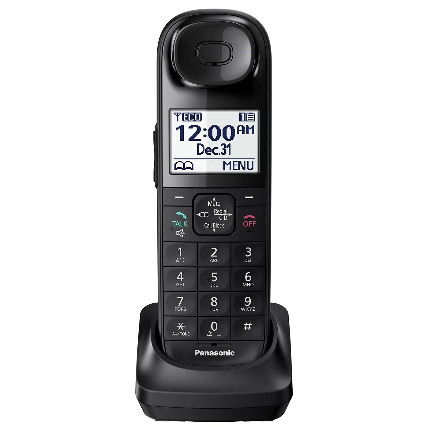 Panasonic Cordless Phone Handset Accessory Compatible with KX-TGL432 / KX-TGL433 Series Cordless Phone Systems - KX-TGLA40B (Black)