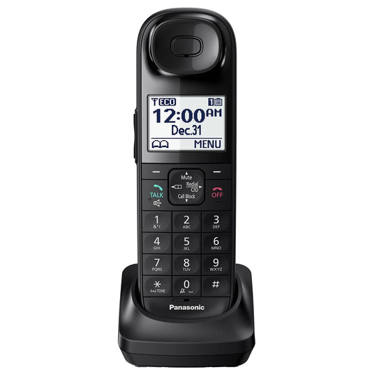 Panasonic Cordless Phone Handset Accessory Compatible with KX-TGL432 / KX-TGL433 Series Cordless Phone Systems - KX-TGLA40B (Black)