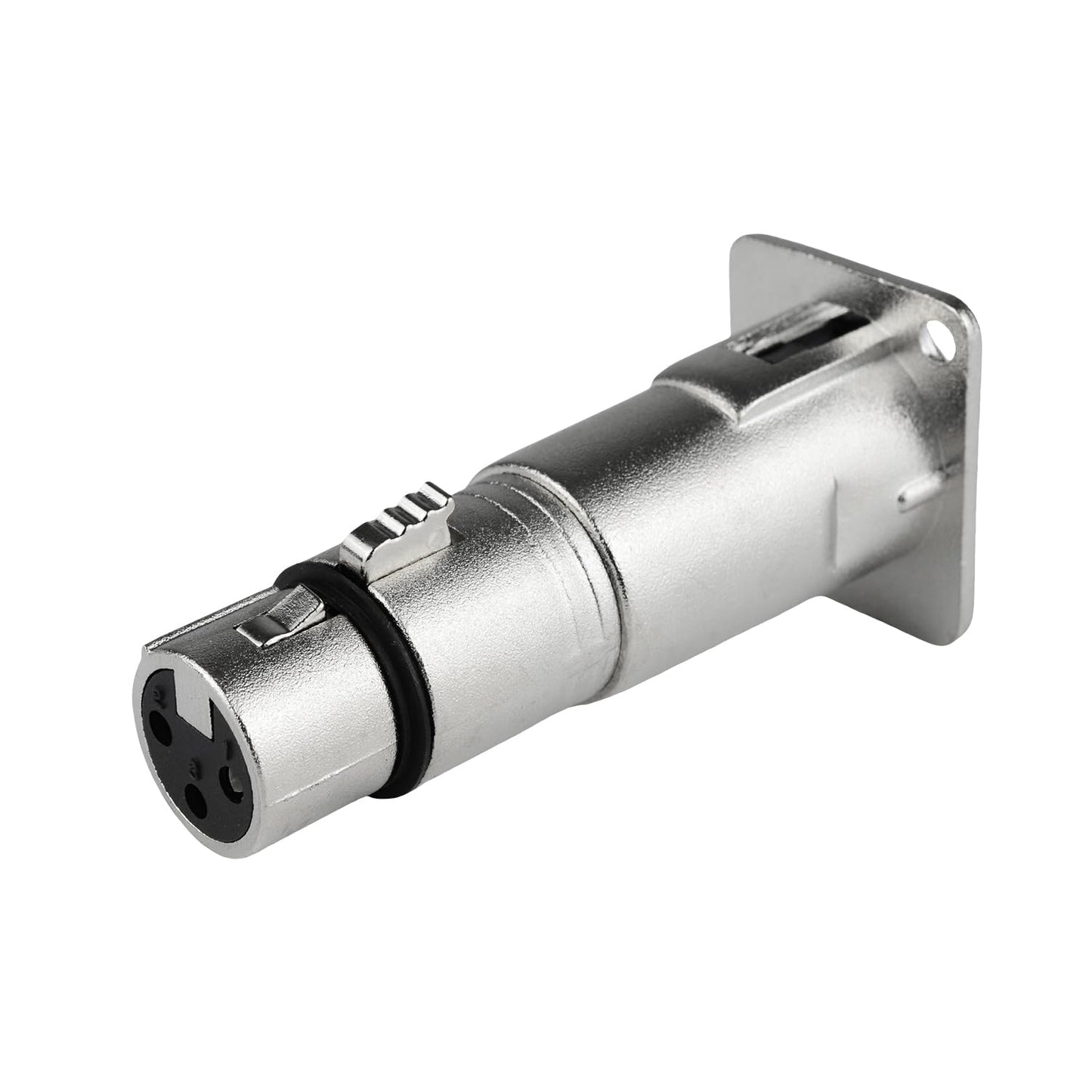 3-Pin XLR Male to Female Panel Mount Connector - Durable Microphone Adapter Coupler with Feedthrough Mount Socket, Ideal for Mixers and Audio Devices