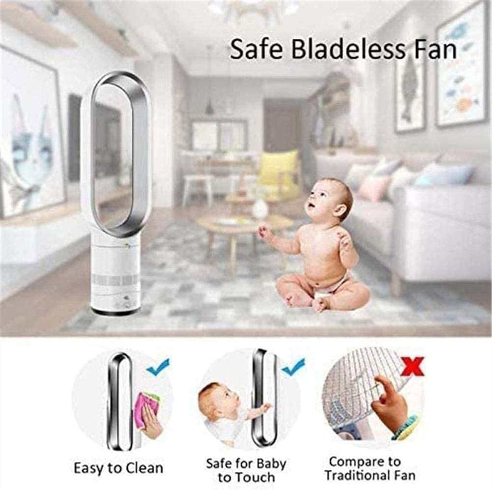 Bladeless Fan, Oscillating Fan, Standing Fan, Tower Fan, Quiet, Suitable for Bedroom Living Room Home Office (Color : Silver) (Silver)