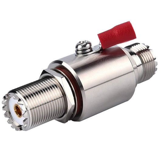Riotaxy UHF Lightning Arrestor PL-259 Lightning Surge Protector PL259 Socket (UHF Female) to SO239 Socket (UHF Female) Bulkhead for CB Radio, HAM