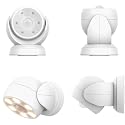 HONWELL Battery Operated Motion Sensor Light Outdoor Wireless Waterproof Spotlight Motion Detector Security Light, Light Sensor Auto On Off for Porch