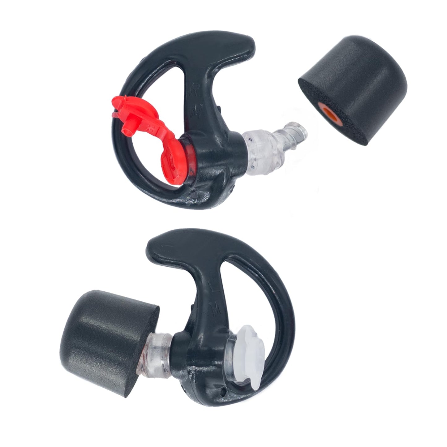 Klowcok Memory Foam Eartips Replacement for SureFire EP7 EP10 Tips, Comfort Fit(3 Pairs, Black)
