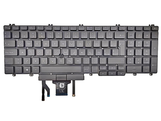 Laptop Replacement Latin Spanish Layout Keyboard for Dell Latitude 5500 5501 5510 5511 2019,Precision 3540 3541 3550 3551 Black/with Pointer/with