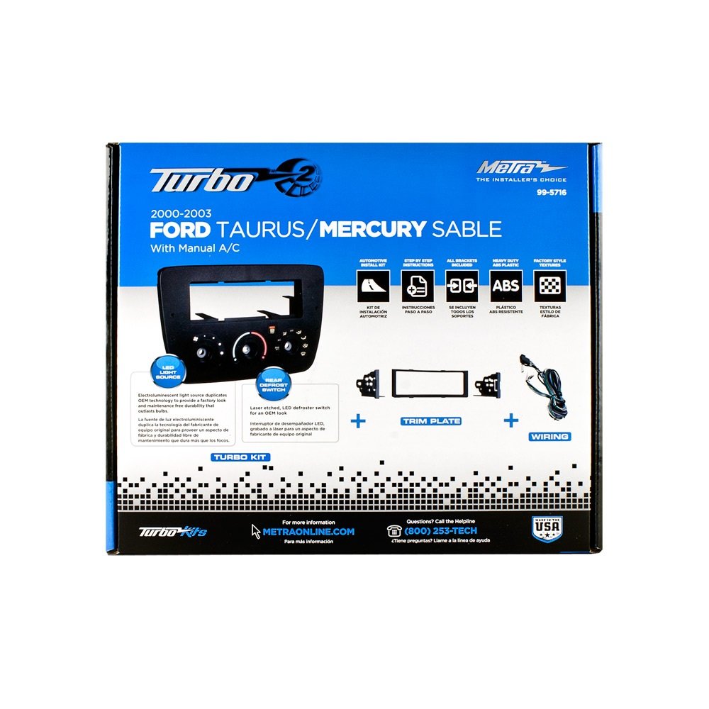 Metra Electronics 99-5716 Dash Kit for Taurus/Sable 00-03 Kit with Harness