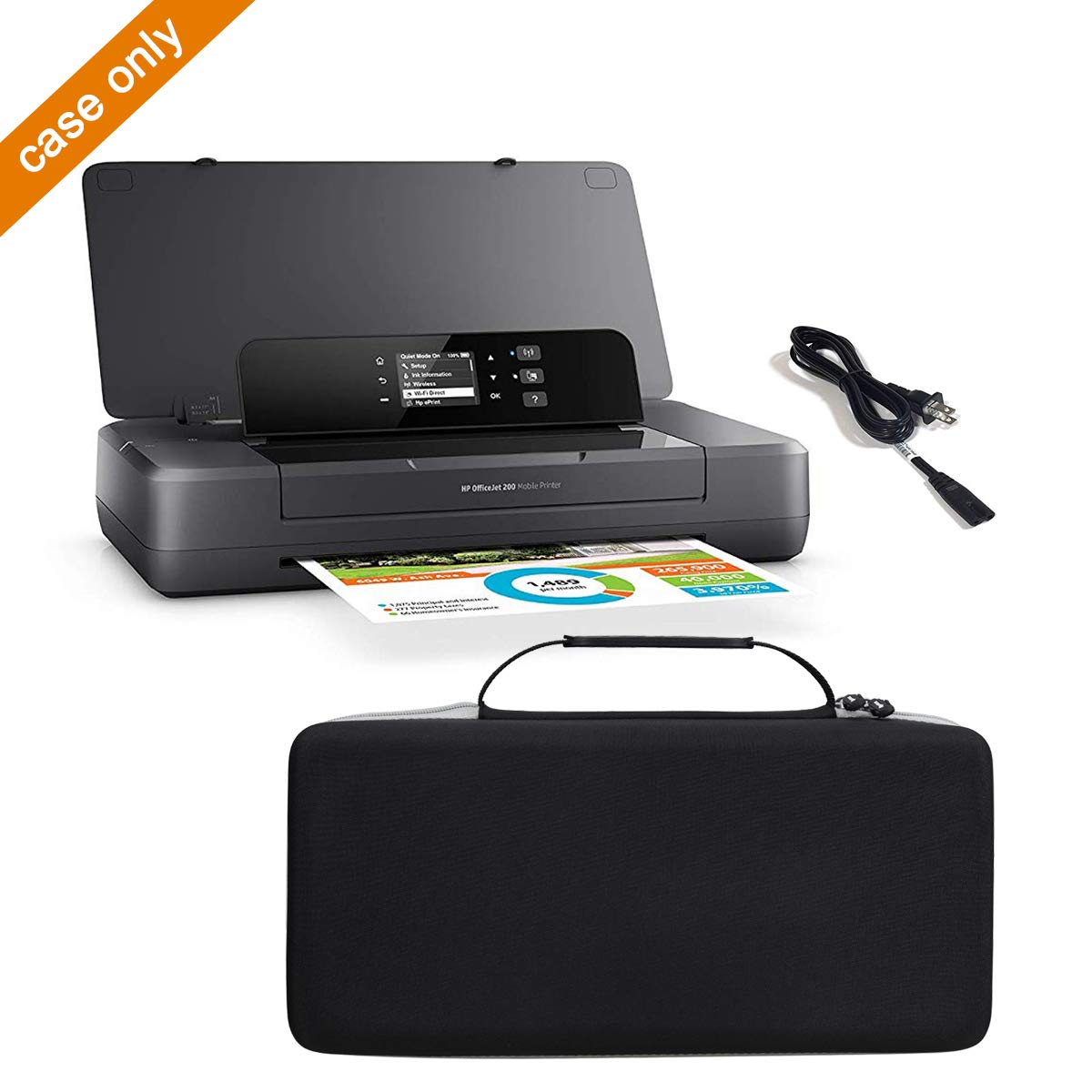 Aproca Case Compatible with HP OfficeJet 250 Wireless Mobile Printer Scanner CZ992A, Portable Storage Bag for Accessories (Black)
