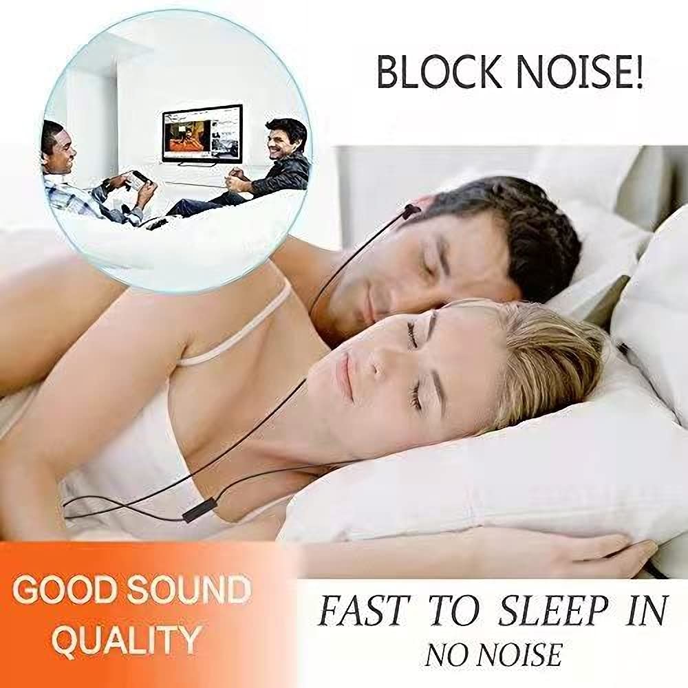 Ururtm Soundproof Sleep Earbuds Headphones, Noise Isolating Soft Earphone for Sleeping, Nighttime, Insomnia, Side Sleeper, Snoring, Travel…