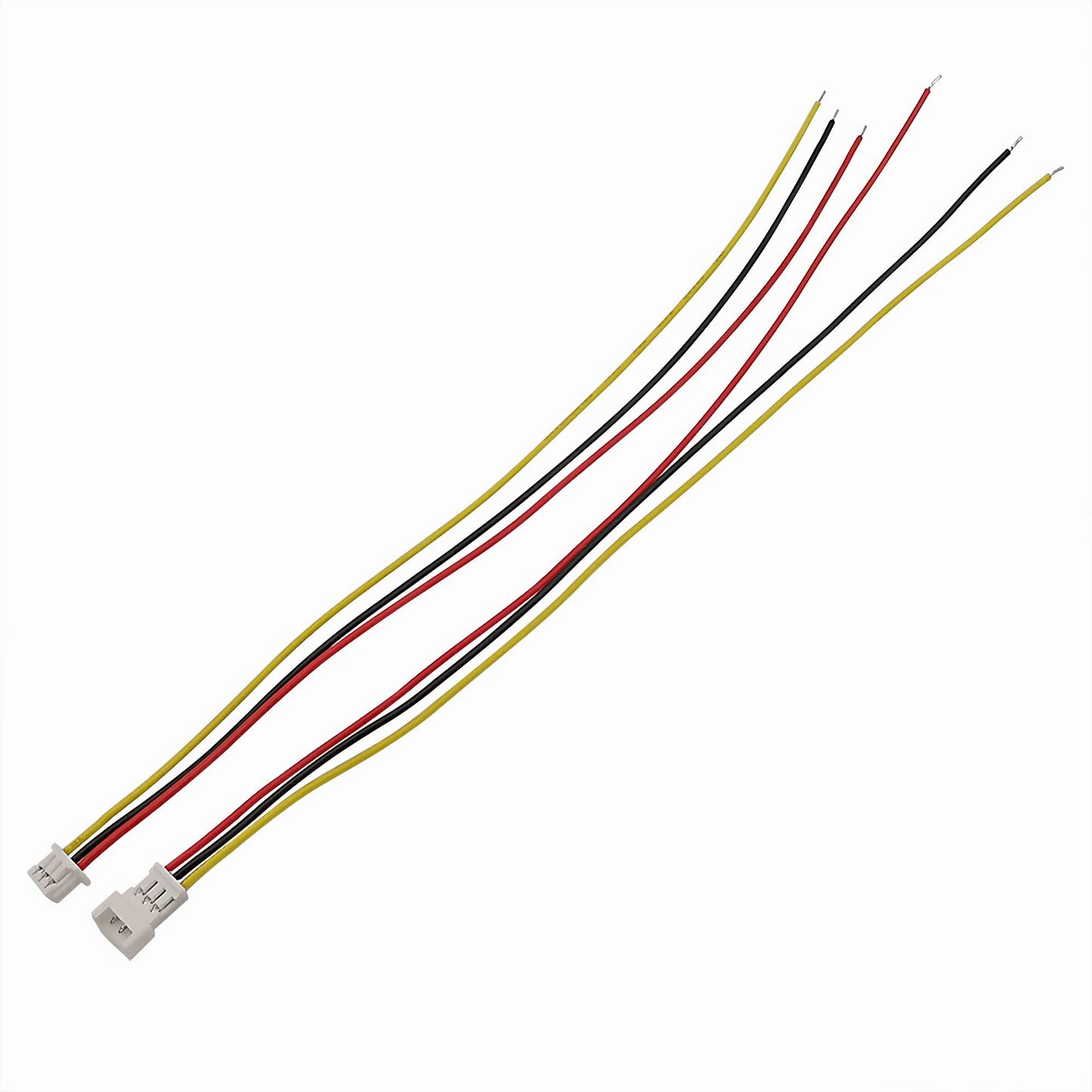 Micro Jst 1.25 Wire Connectors, 20Pairs/40pcs 1.25mm 3 Pin Jst Male and Female Connector Plug with Wires Cables Kit for LED Light 100mm