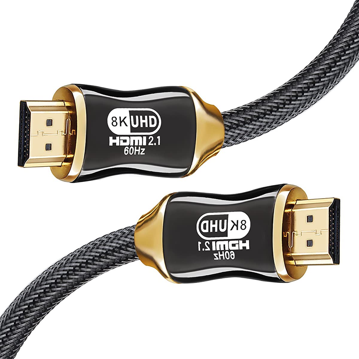 SIREG 8K HDMI Cable 1.5M/4.9FT, 48Gbps High Speed HDMI 2.1 Braided HDMI Cord 28AWG High-Definition HDR Computer Vision PS4 Projection ARC Cable