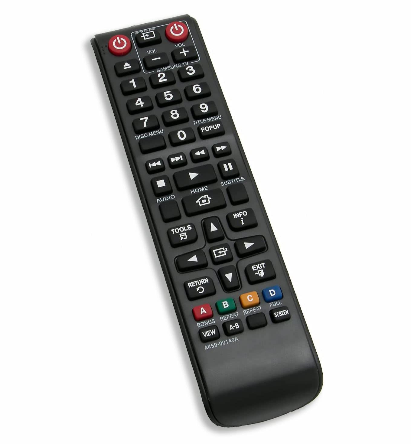 Replacement Remote Control for Samsung BD-F5100/ZA BD-JM57C/ZA BD-H5900/ZA BD-J5100E BD-J5100E/ZA Blu-ray Disc Player