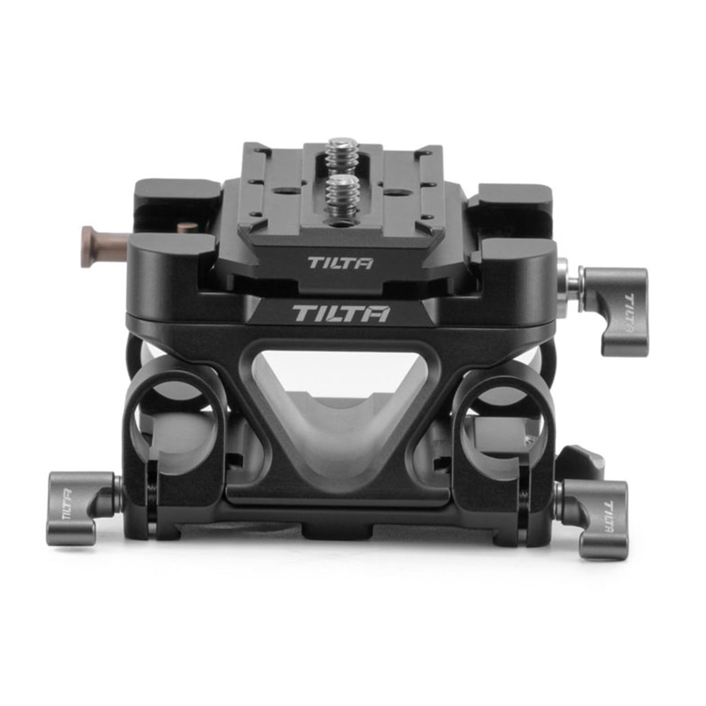 Tilta 15mm LWS Arca Manfrotto Dual Baseplate Compatible w Standard Dovetails | Film Making | Snap-in Design | Titanium Gray TA-DBPK-B