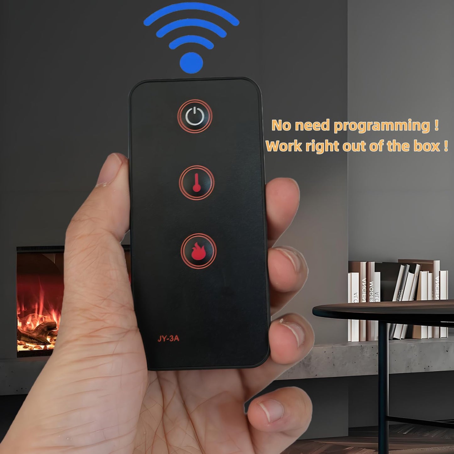 Replacement for Ghp Pleasant Hearth Electric Fireplace Remote Control JY-3A