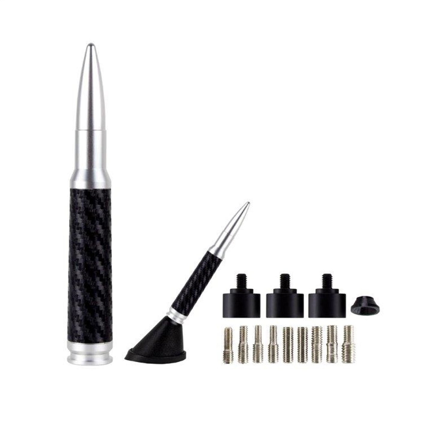 Metra Electronics Metra 50CFAMMO Car Truck Bullet Style Antenna AmmoTenna .50 Cal Replica Billet Mast 5.5in Replacement Antenna