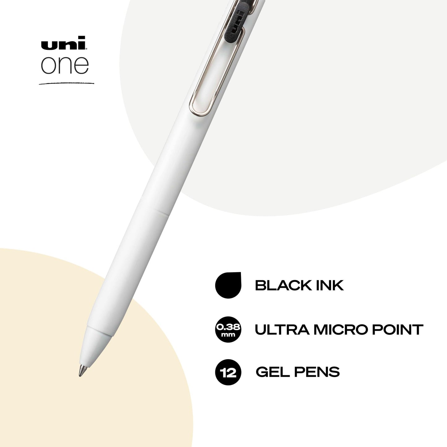 Uniball One Gel Pen 12 Pack; 0.38mm Ultra Micro Black Pens; Gel Ink Pens | Office Supplies Sold by Uniball are Pens; Ballpoint Pen; Colored Pens; Gel