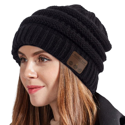 FashionLive Wireless Music Beanie Hat for Men Women Unisex Winter Warm Soft Knit Cap Beanie with Wireless Headphone Headset Stereo HD Speaker Mic…