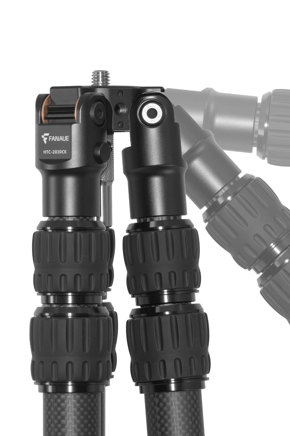 FANAUE Carbon Fiber Tripod with 3/8" Mounting Stud, 3 Angle Stop Positions - Ultra Stable Professional Camera Tripod,Lightweight Tripod for Hunting