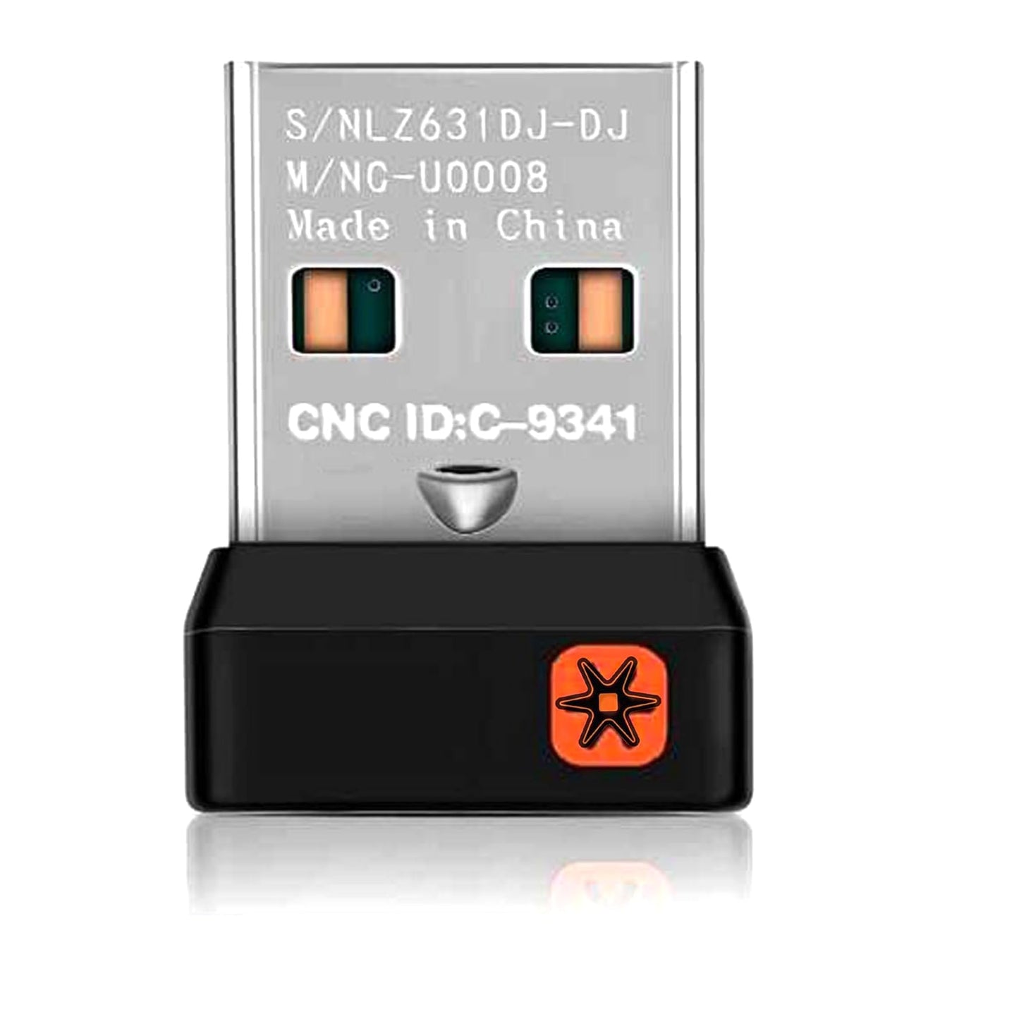 C-U0007 Unifying Receiver for Mouse and Keyboard Works with Any Logitech Product that Display The Unifying Logo (Orange Star, Connects up to 6