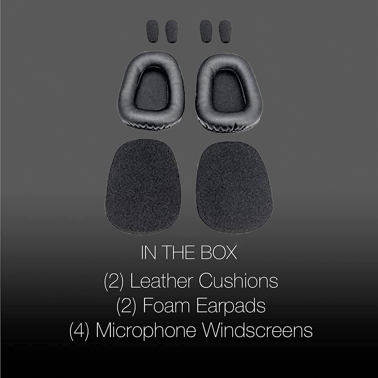 Cushion Replacement Kit for Blue Parrot B550-XT, Poly Voyager Focus 2, Voyager 4300 - Oversized Cushions Enhances Everyday Comfort of Your Bluetooth