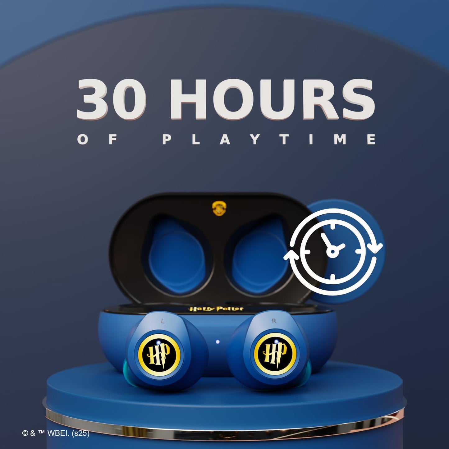 iJoy Harry Potter Ravenclaw Wireless Bluetooth Earbuds with Charging Case, Built-in Mic, 30 Hr Playtime, Officially Licensed | Harry Potter Gifts