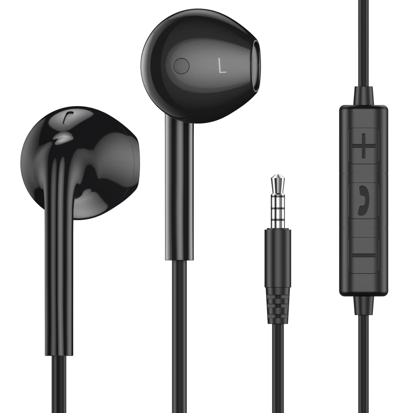 MOSWAG in Ear Wired Headphones, Wired Earbuds with Microphone, 3.5mm Jack in Ear Headphones with Microphone Suitable for Smartphones, Computers…