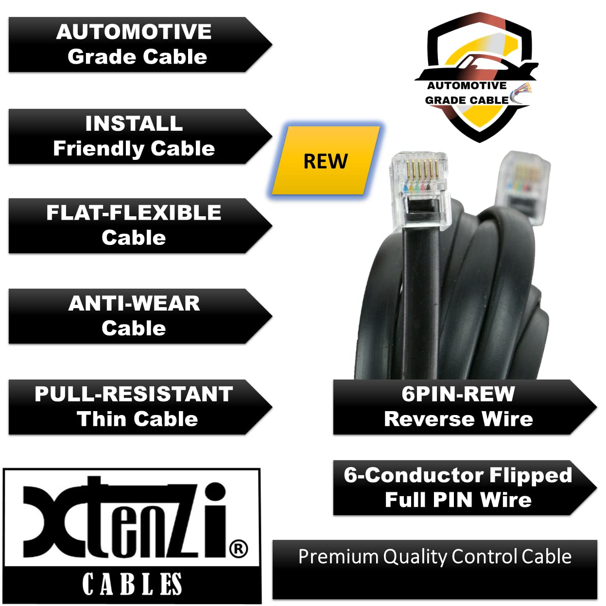 Xtenzi 6Pin Flex Cable XTFC Wire Accessory XT91672 for Amp Remote Bass Knob Compatible with JBL BassPro SL Micro Nano Amplifiers