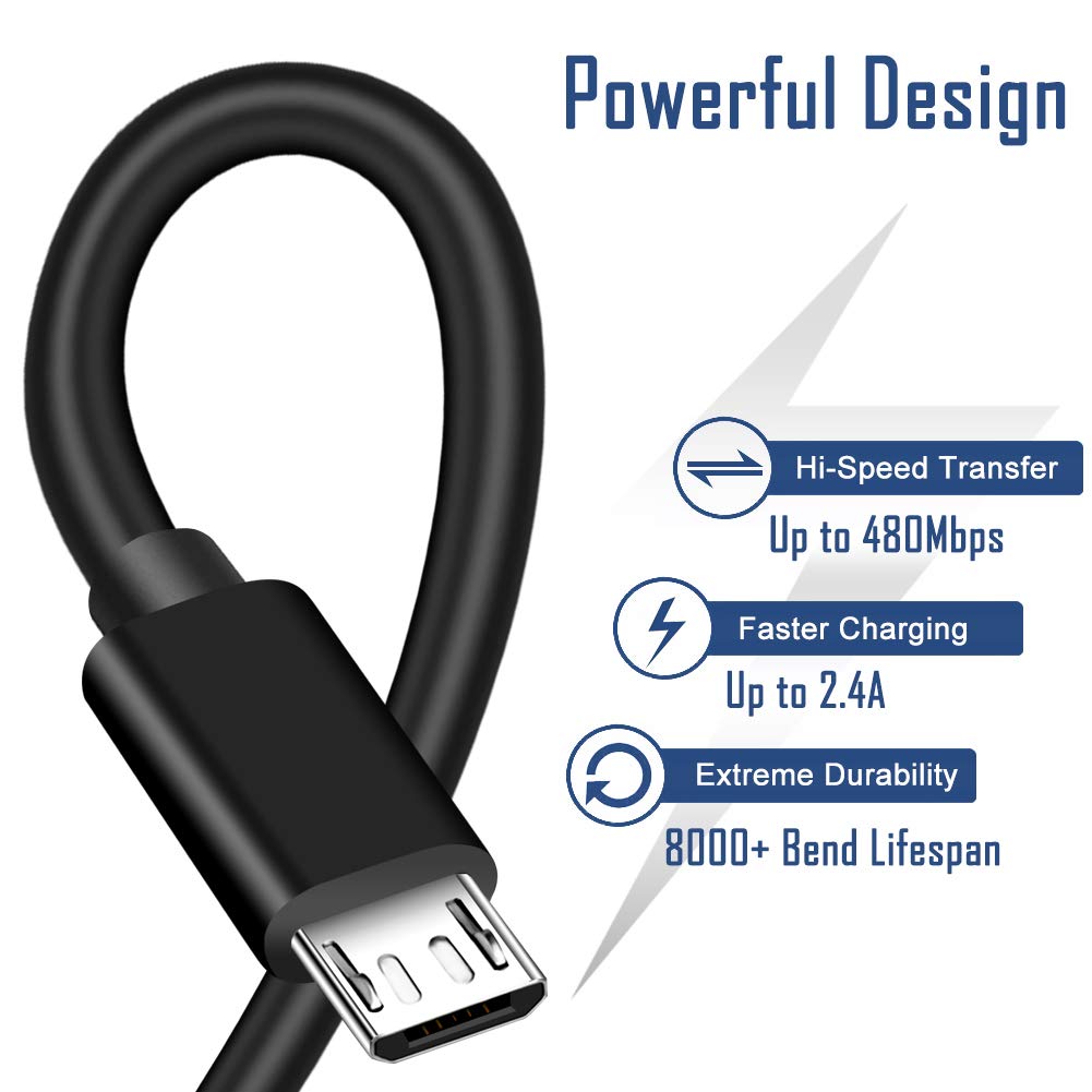 10FT Long PS4 Charger Cord for Xbox One Controller,PS4 Charging Cable,Micro USB Cable for Xbox One S/X Slim Elite Controller,Dualshock 4 Data Cord