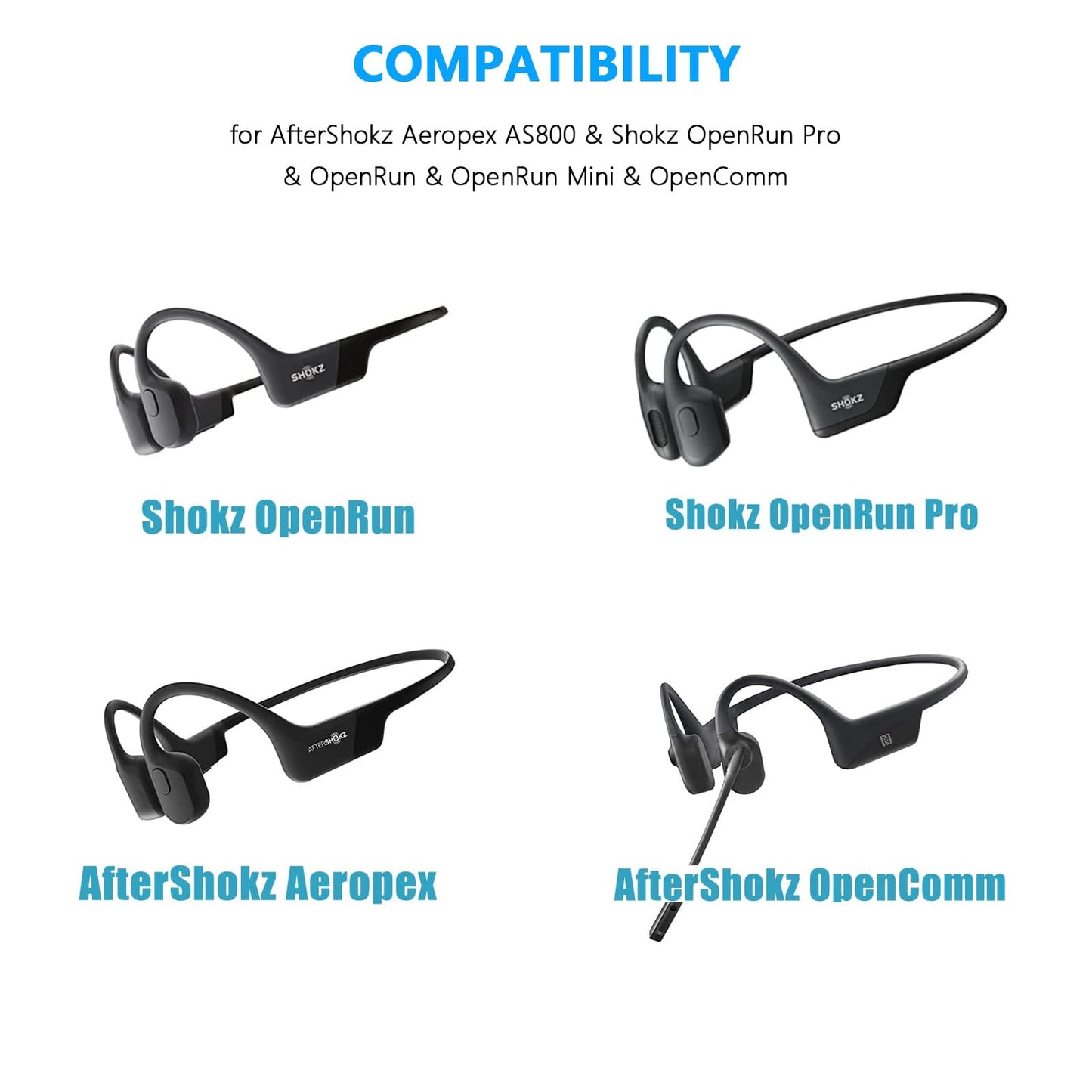 Fast Wall Charger for AfterShokz Aeropex AS800 Shokz, OpenRun Pro/OpenRun/OpenRun Mini/OpenComm ASC100SG, USB Charging Cord for AfterShokz Aeropex