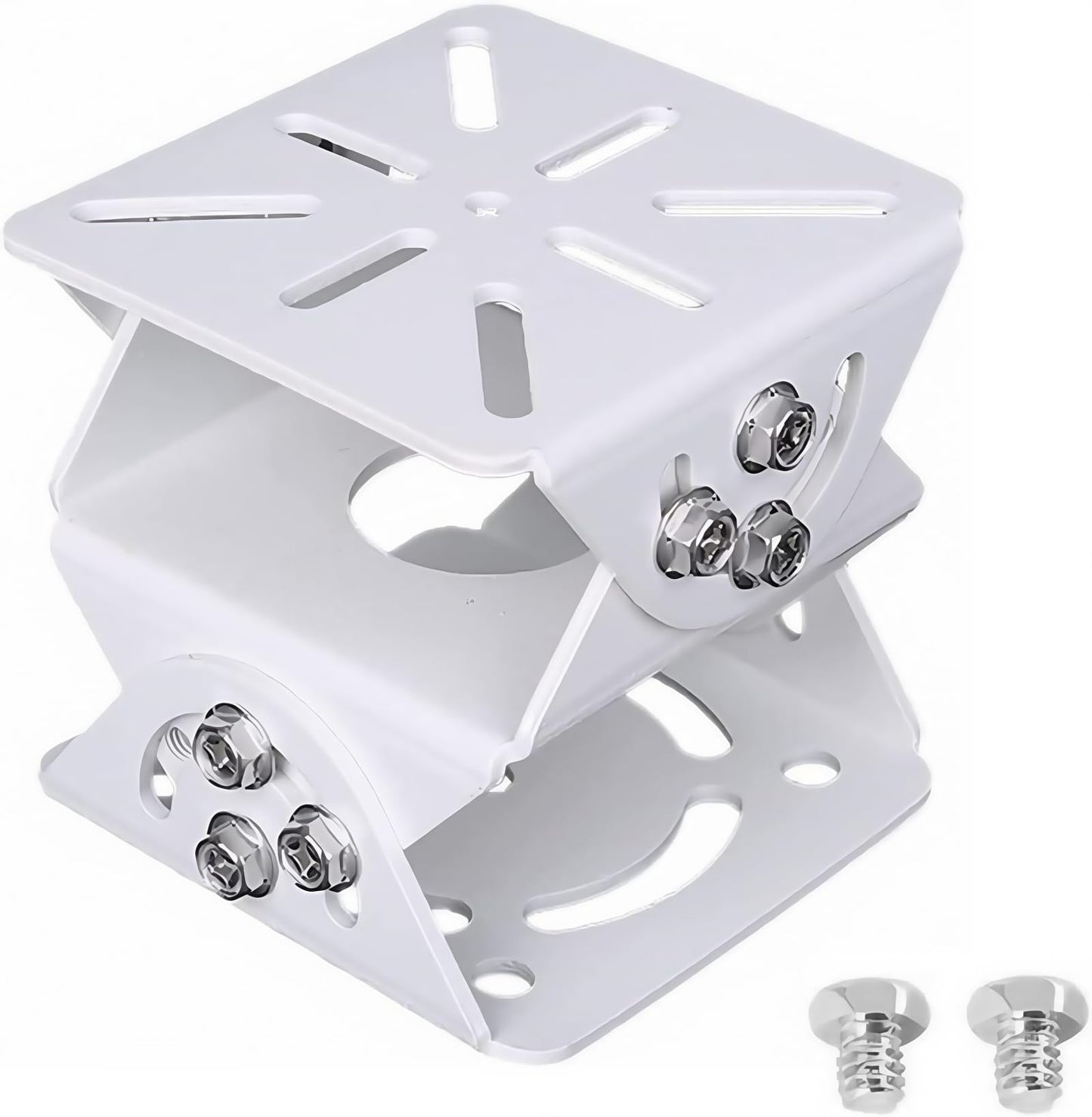 Heavy Duty 3-Axis Adjustable Security Camera Wall/Ceiling Mount Bracket - Universal Joint, 2-Layer Iron Construction, Indoor/Outdoor Use