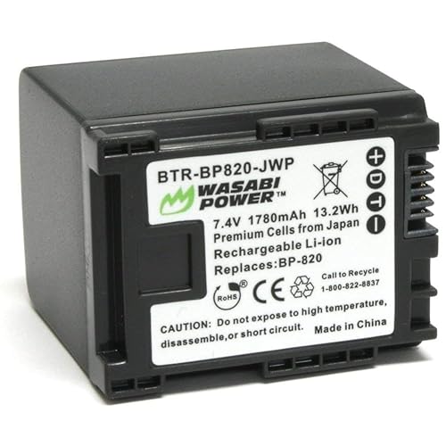 Wasabi Power Battery for Canon BP-820 and Canon VIXIA HF G30, XA20, XA25, XA30