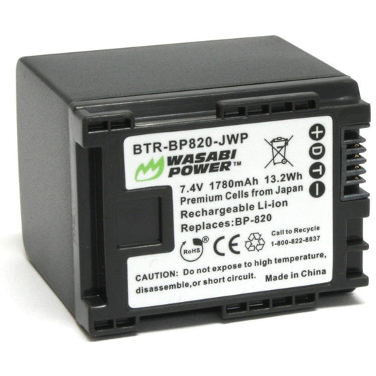Wasabi Power Battery for Canon BP-820 and Canon VIXIA HF G30, XA20, XA25, XA30