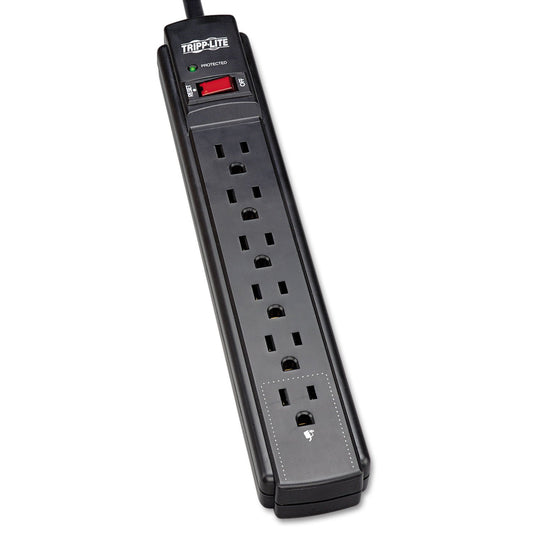 Tripp Lite 6-Outlet Surge Suppressor, Black, 120V