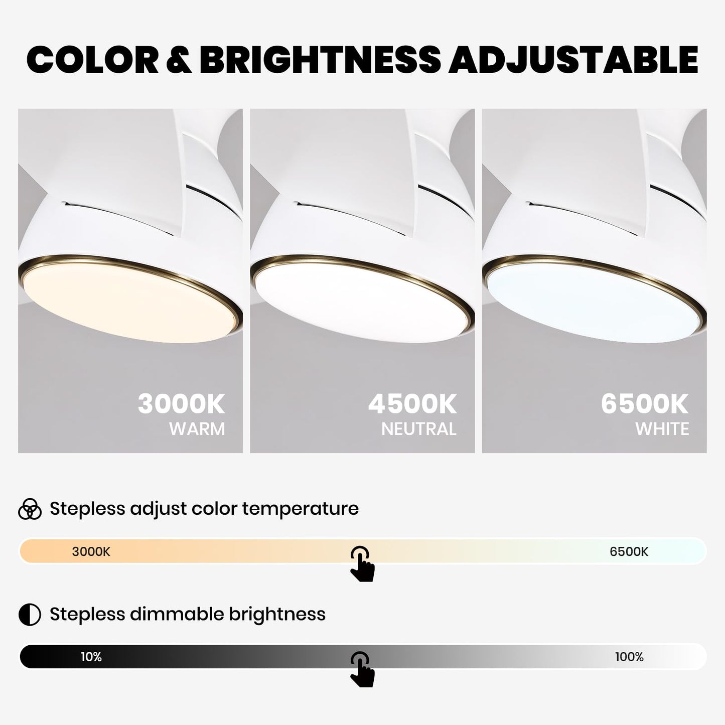 MOOONICHE 52" Fandelier, Ceiling Fan with LED Light and Remote/APP Control, 6-Speeds Reversible Fan Lights, 3CCT, Dimmable, Timable Large Chandelier