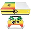 MightySkins Skin Compatible with Microsoft Xbox One S - Rasta Lion | Protective, Durable, and Unique Vinyl Decal wrap Cover | Easy to Apply, Remove