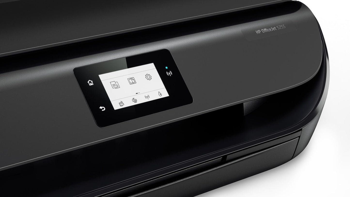 HP OfficeJet 5255 All-in-One Printer with Mobile Printing, Instant Ink Ready - Black (Renewed)
